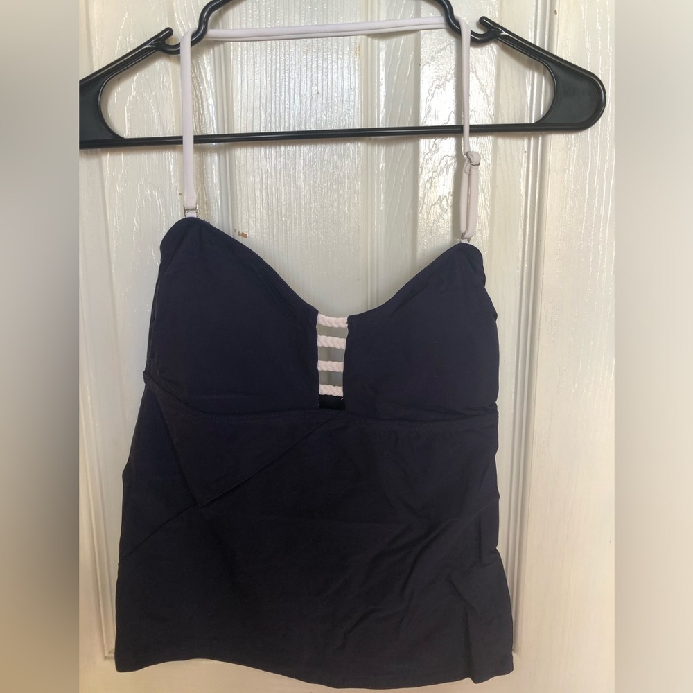 Sun & Sea Navy Blue Tankini Top Size S